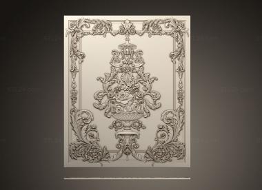 Square panels (Buddhist Altar Panel, PN_0358) 3D models for cnc